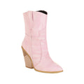 Western Wedge Ankle Boots - 10cm High Heel Platform Booties
