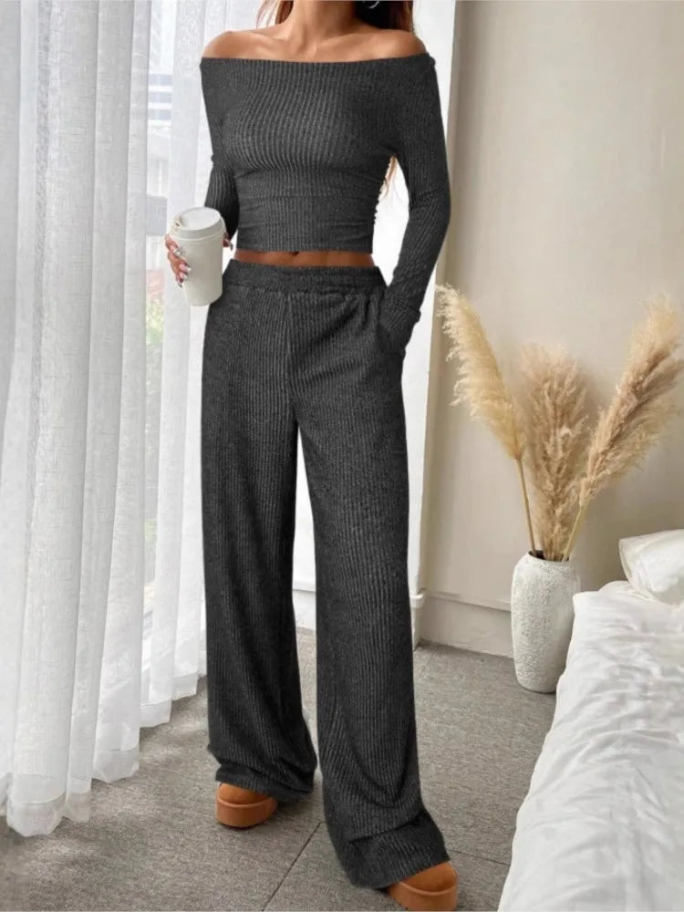 Casual Two Piece Stripe Comfort Set – $30 OFF Today