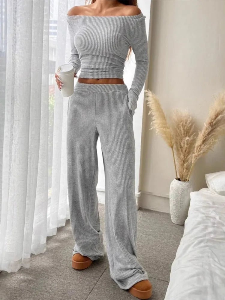 Casual Two Piece Stripe Comfort Set – $30 OFF Today